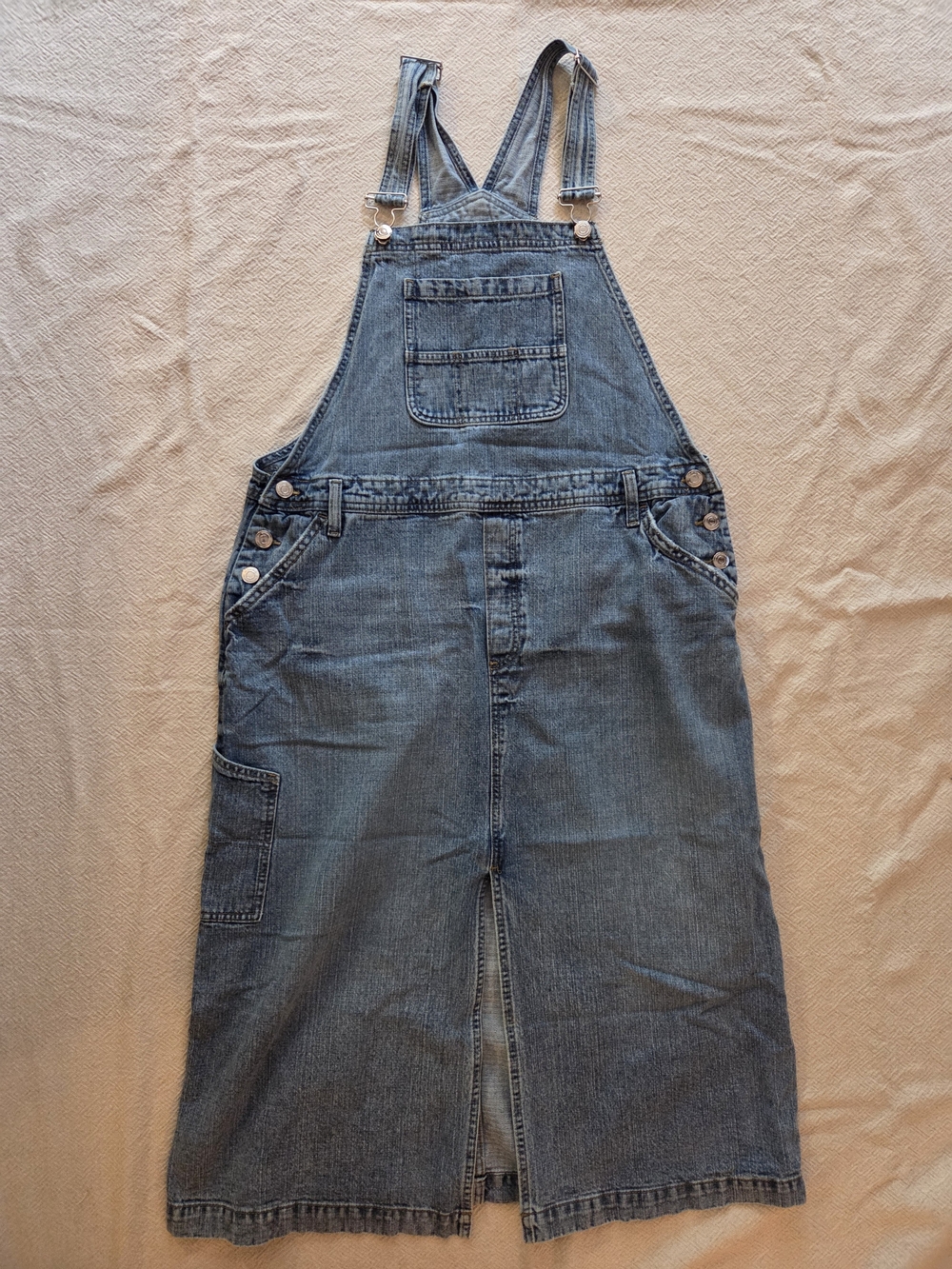 Cotton On Women's Denim Overall Jean Jumper Skirt